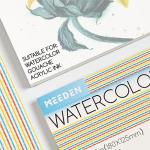 MEEDEN 100% Cotton Watercolor Paper Block, 20 Sheets