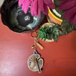 Rhinestone Artist Palette Keychain Charm for Women