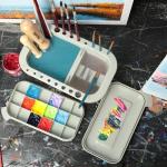 Paint Brush Cleaner and Organizer with Palette