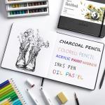 ALKALO Square Sketchbook with Thick Mixed Media Paper