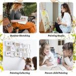 Yoment Purple Hardcover Sketchbook with Pencils, 160 Pages