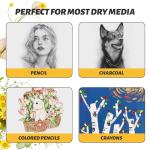 Yoment Purple Hardcover Sketchbook with Pencils, 160 Pages