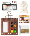 Mini Watercolor Travel Set with Clip - 12 Colors