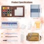 Travel-Friendly Watercolor Palette Kit with Brushes