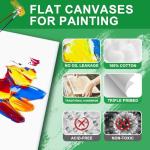 11x14 Inch Blank Canvas Panels - 12 Pack