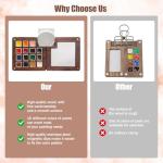 Travel-Friendly Watercolor Palette Kit with Brushes