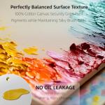 LEYEMO Painting Canvas and Easel Set, 6 Pack