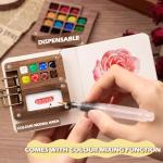 Mini Watercolor Travel Set with Clip - 12 Colors