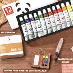 Mini Watercolor Travel Set with Clip - 12 Colors
