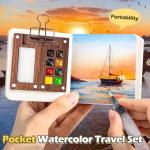 Mini Watercolor Travel Set with Clip - 12 Colors