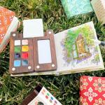 Mini Watercolor Travel Set with Clip - 12 Colors