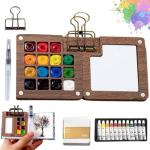 Portable Mini Watercolor Travel Paint Set