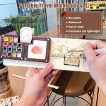 Travel-Friendly Watercolor Palette Kit with Brushes