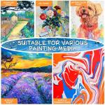 34-Pack Multi-Size Cotton Stretched Canvases