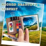 Mini Portable Watercolor Palette Set with Sketchbook