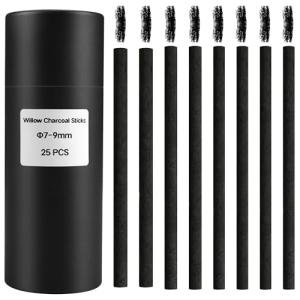MyLifeUNIT Vine Charcoal Sticks for Drawing, 25 Pack