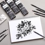Geyoga 72 Pcs Charcoal Pencils for Art Sketching