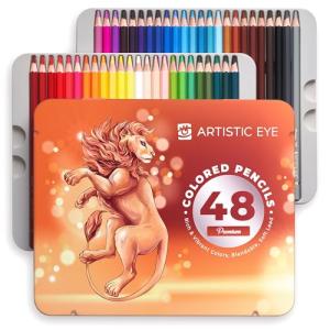 Premium 48-Color Soft Core Colored Pencil Set