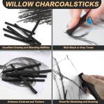 MyLifeUNIT Vine Charcoal Sticks for Drawing, 25 Pack