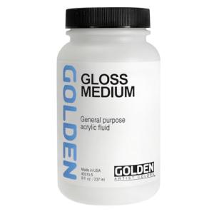 Golden Gloss Acrylic Medium, 8 oz Jar