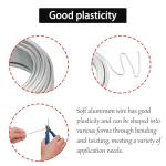 JAKOUE 50ft Silver Sculpting Wire with Plier