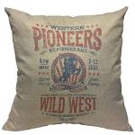 Western Rodeo Art Pillow Cover - 18 x 18 Inch