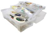 Art Alternatives 2-Tray Clear Artist Toolbox 14 Inches