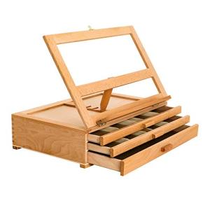 Adjustable Wooden Storage Box Easel for Artists
