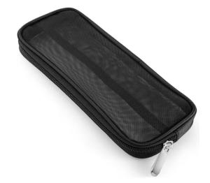 Black Mesh Makeup Brush Organizer and Travel Case
