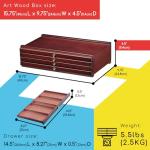 MEEDEN Portable 4-Drawer Wood Art Supply Organizer