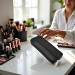 Black Mesh Makeup Brush Organizer and Travel Case