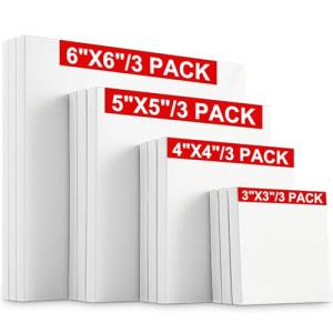 Mini Stretched Canvas Set - 12 Small Squares