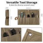 Small Waxed Canvas Tool Roll with 6 Pockets