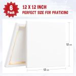12x12 Inch Stretched Canvas for Painting (6 Pack)