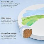 ARTEZA 6-Inch Round Canvas Boards, Pack of 12
