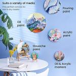 ARTEZA 6-Inch Round Canvas Boards, Pack of 12