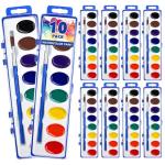 10-Pack Kids Washable Watercolor Paint Set