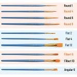 Mr. Pen Acrylic Paint Brushes Set, 10 Pieces
