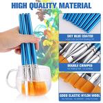 10 Flat Paint Brushes for Acrylic and Oil Painting