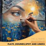 Golden Maple 9PC Angled Paint Brush Set