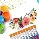 10 Flat Paint Brushes for Acrylic and Oil Painting