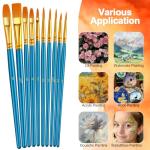 5-Pack Round-Pointed Nylon Hair Paint Brushes