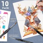 10-Piece Micro Paint Brush Set with Triangular Handles