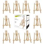 12-Pack Mini Wooden Tabletop Easel Set