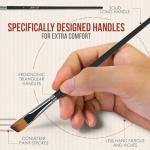 Golden Maple 9PC Angled Paint Brush Set