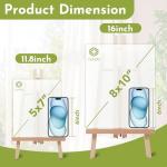 12-Pack Mini Wooden Tabletop Easel Set