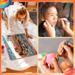 5-Pack Round-Pointed Nylon Hair Paint Brushes