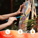 5-Pack Round-Pointed Nylon Hair Paint Brushes