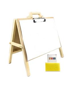 Mini Wooden Tabletop Easel with Blackboard & Clips