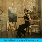 Adjustable MEEDEN H-Frame Easel with Storage Drawer